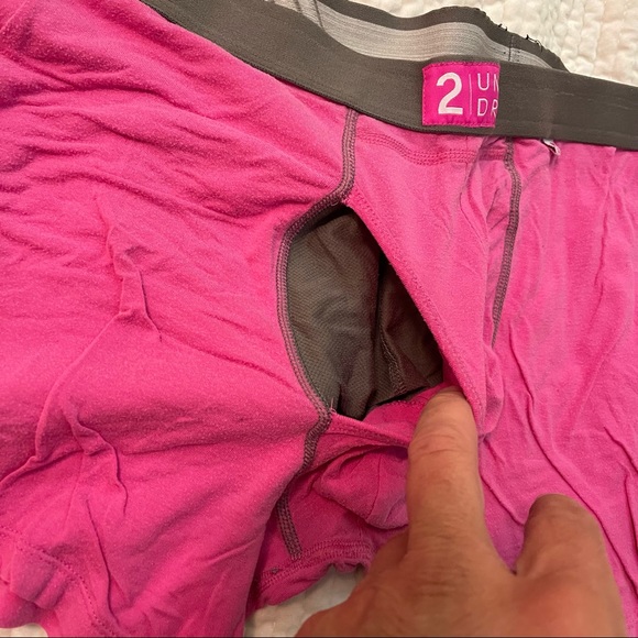 2UNDR Swingshift Hot Pink/Gray Boxer-Brief Pouch Underwear - Men’s XL - Picture 5 of 5